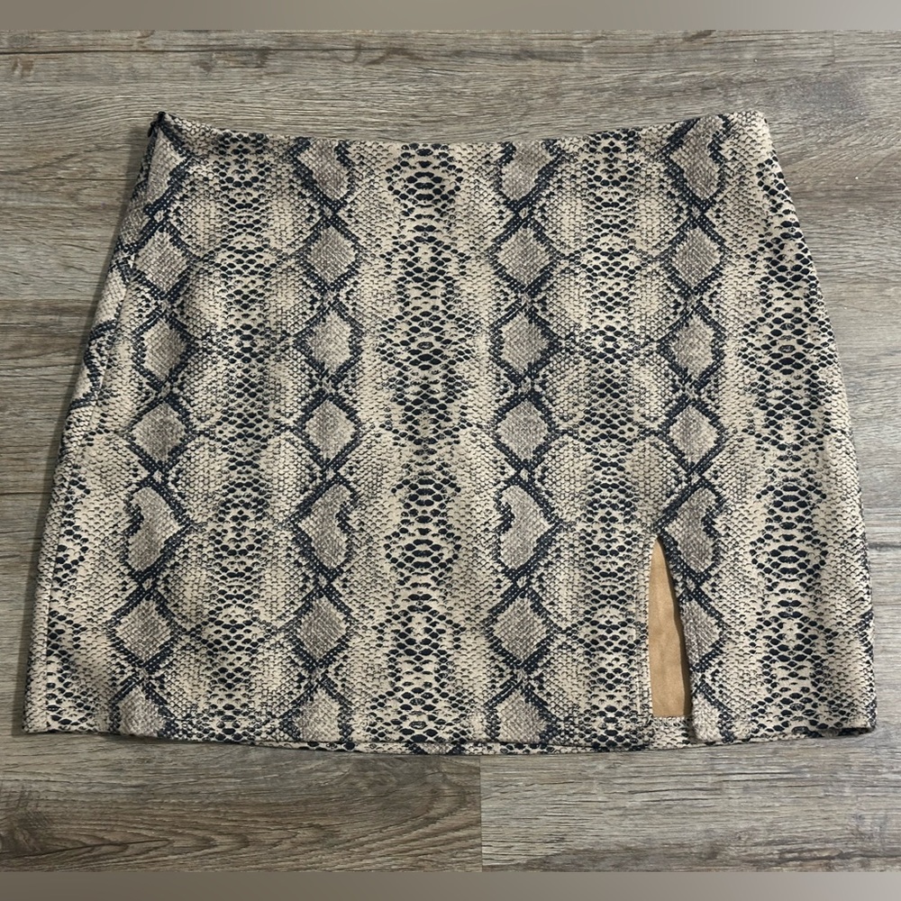 Shein Snakeskin Print Skirt